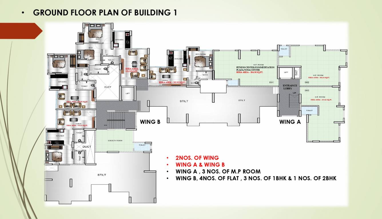  viraj residency Building No 1  Type C2 Cluster Plan