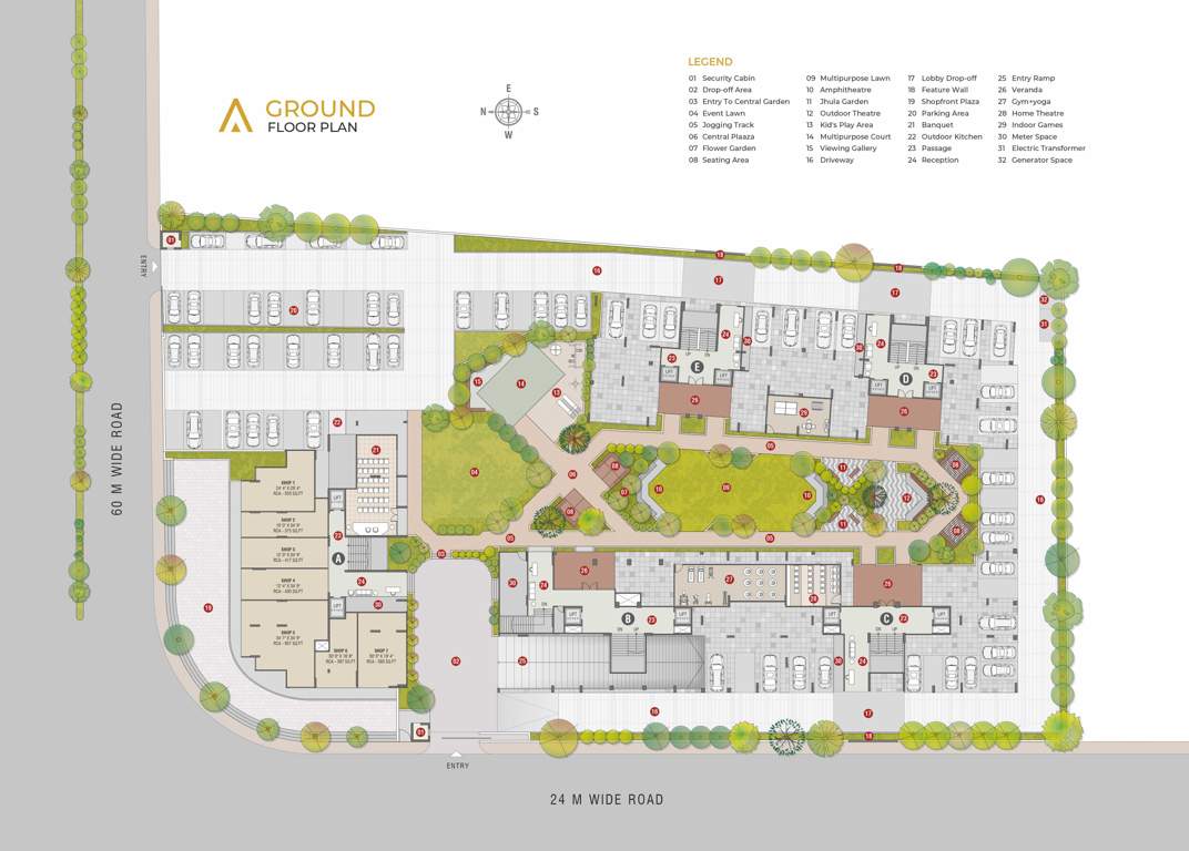  altura Block A To C Cluster Plan for ground Floor