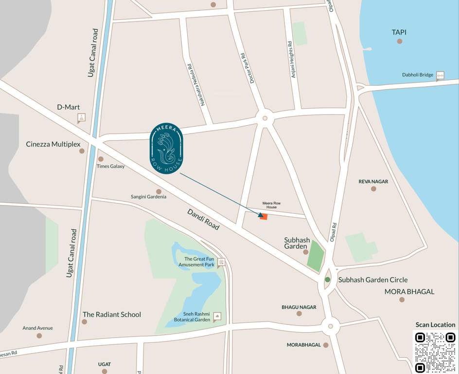  meera row house Location Plan