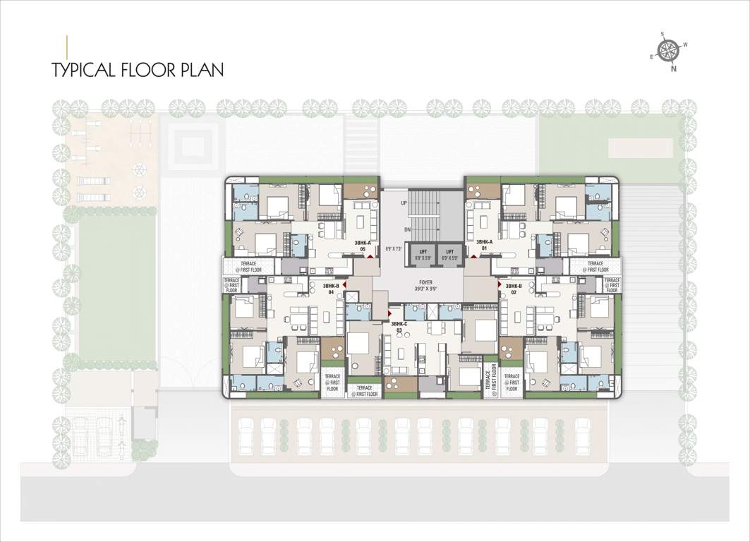  florence 242 Florence 242 Cluster Plan for Typical Floor