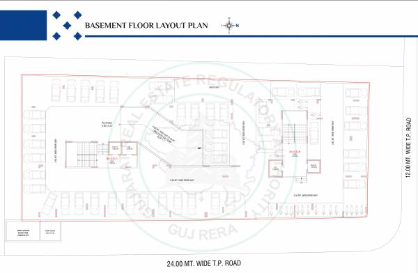  paradise Block A + B Cluster Plan For Basement  Floor