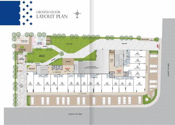  paradise Block A + B Cluster Plan For Ground Floor