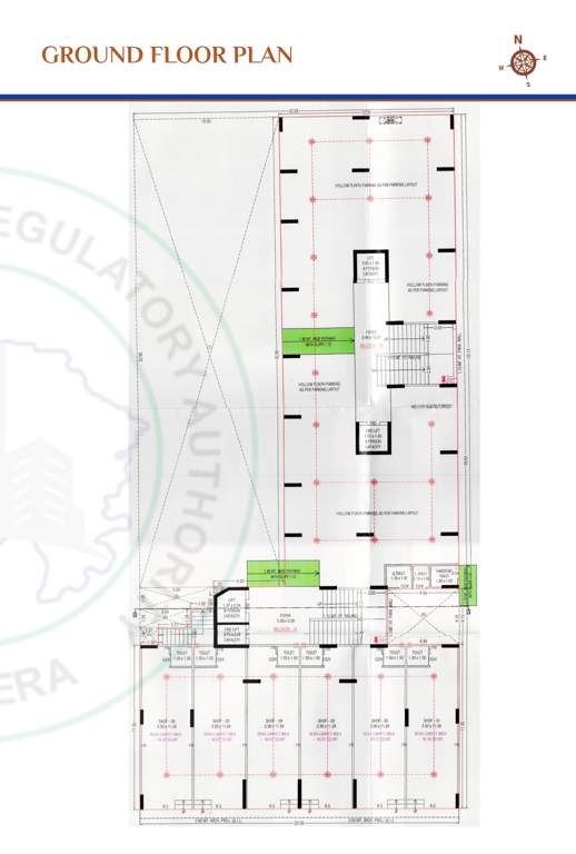  solo lake view Block A And B Cluster Plan for ground Floor