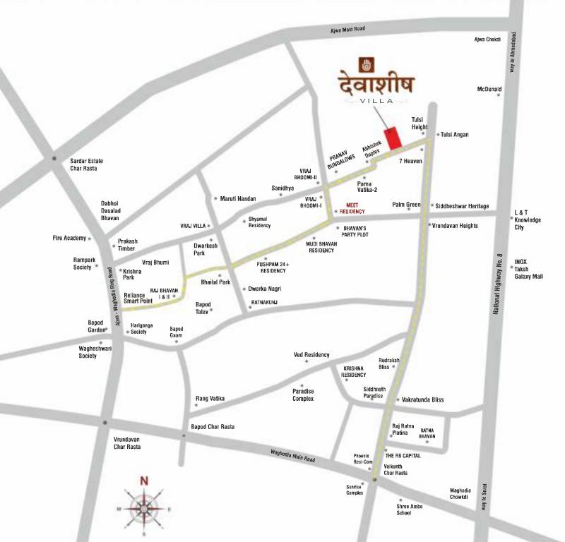  devashish villa Location Plan