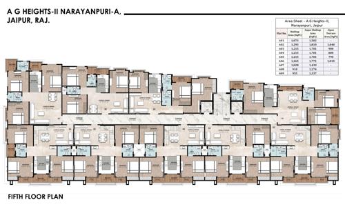  ag-heights-ii AG Heights II Cluster Plan for 5th Floor