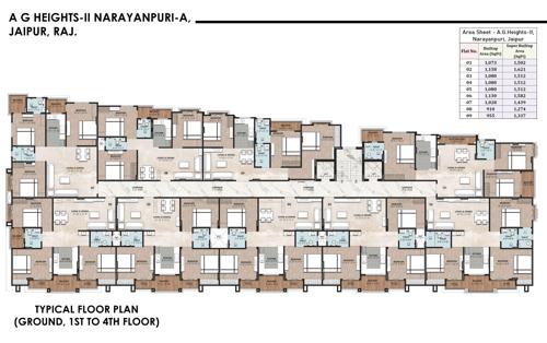  ag-heights-ii AG Heights II Cluster Plan from ground to 4th Floor