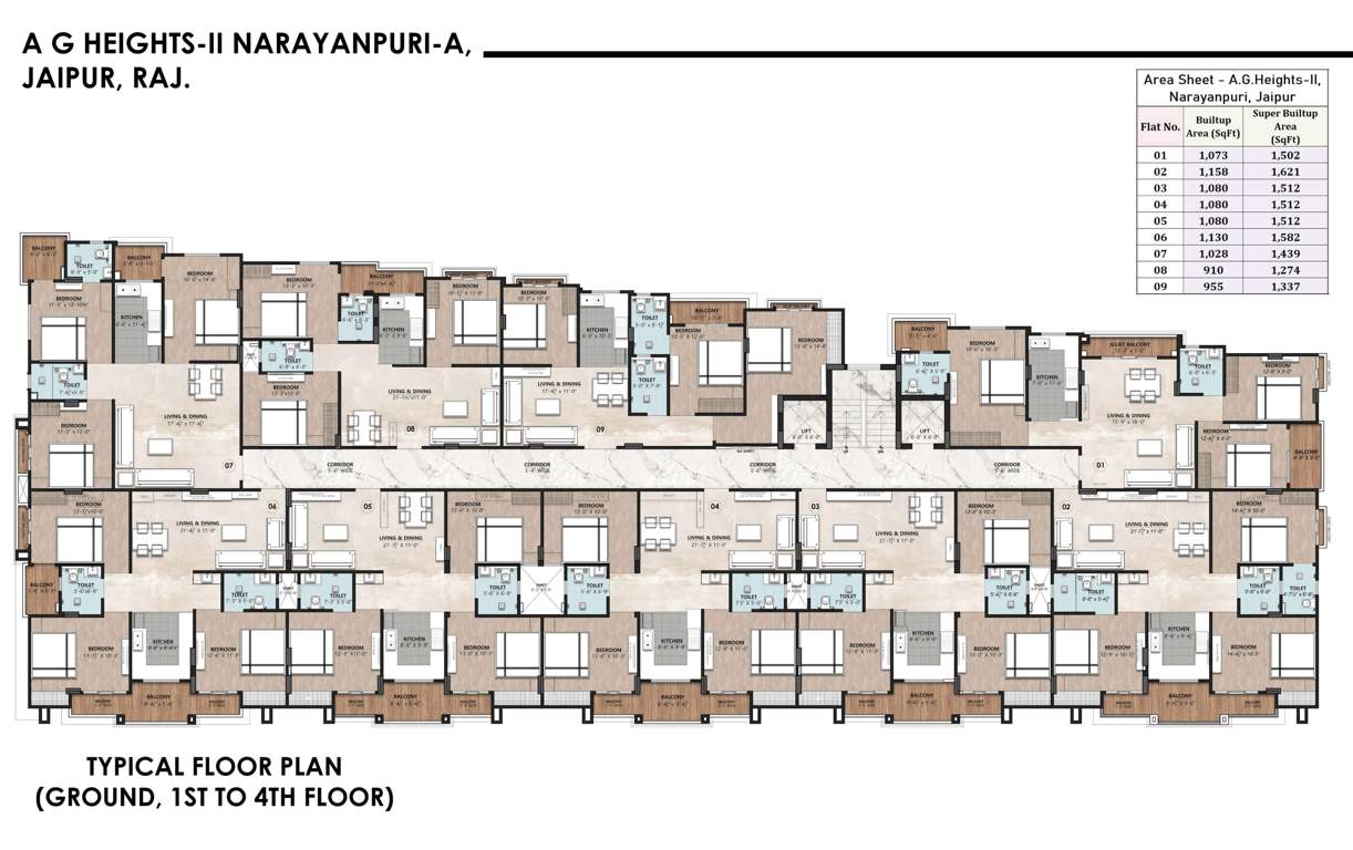  ag heights ii AG Heights II Cluster Plan from ground to 4th Floor