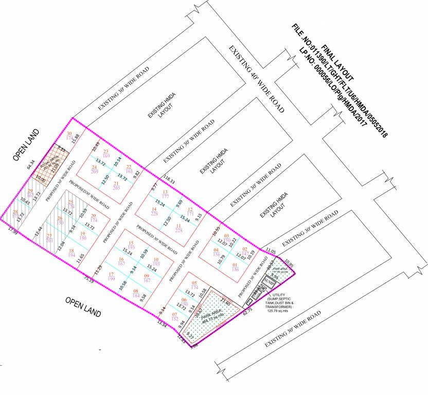 sai sri dream homes Layout Plan
