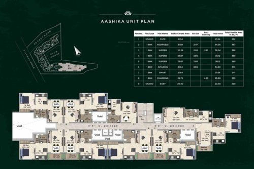  parivaramm-apartments Aashika Cluster Plan for Typical Floor