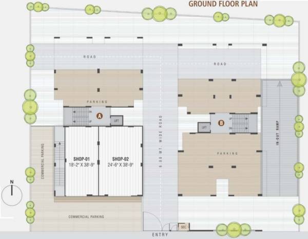  swara Block A + B Cluster Plan For Ground Floor