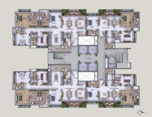  kukreja-anandam-world-city-tower-h-and-m Tower H And M Cluster Plan for Typical Floor