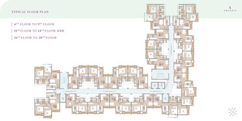  ariana Building No 4 Wing C And D Cluster Plan from 6th to 9th Floor