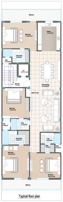  350 sqyds gupta ji associates imperial builder floor 350 Sqyds Gupta Ji Associates Imperial Builder Floor Typical Cluster Plan