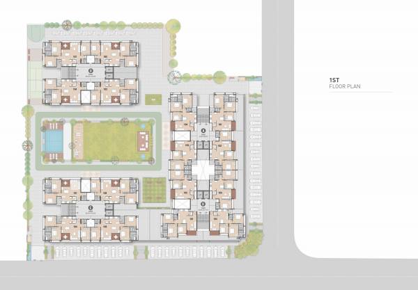  shivalay-4 Block A Cluster Plan for 1st Floor