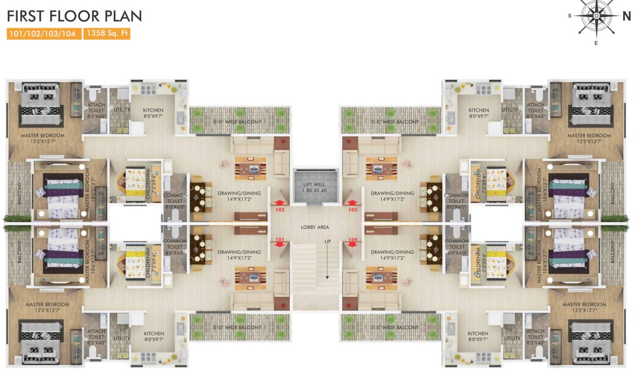  regency Angel Regency 1st Floor Cluster Plan