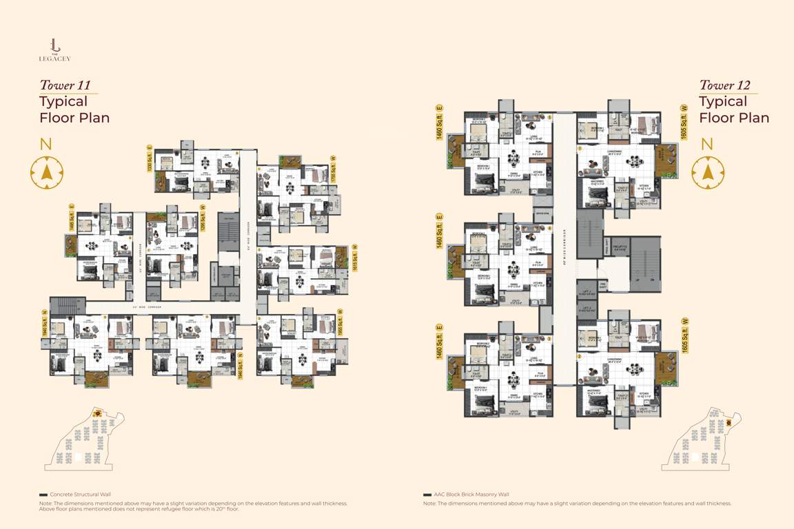  the legacey by ananda homes Tower 11 Cluster Plan