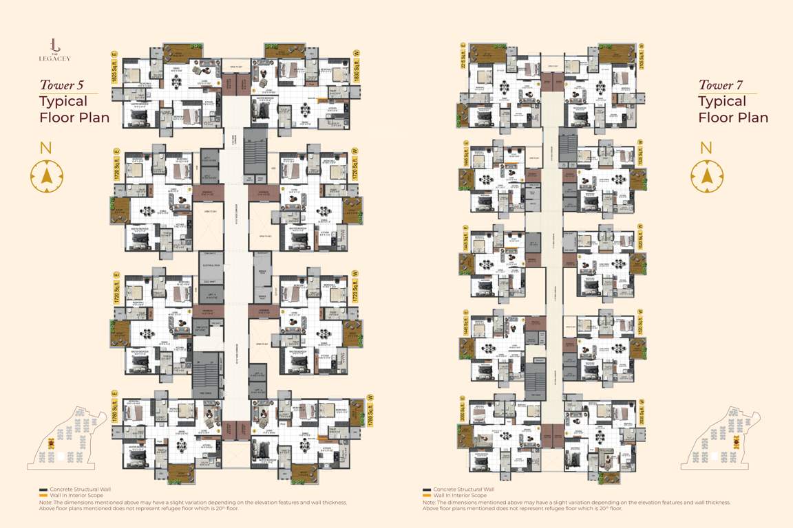 the legacey by ananda homes Tower 5 Cluster Plan