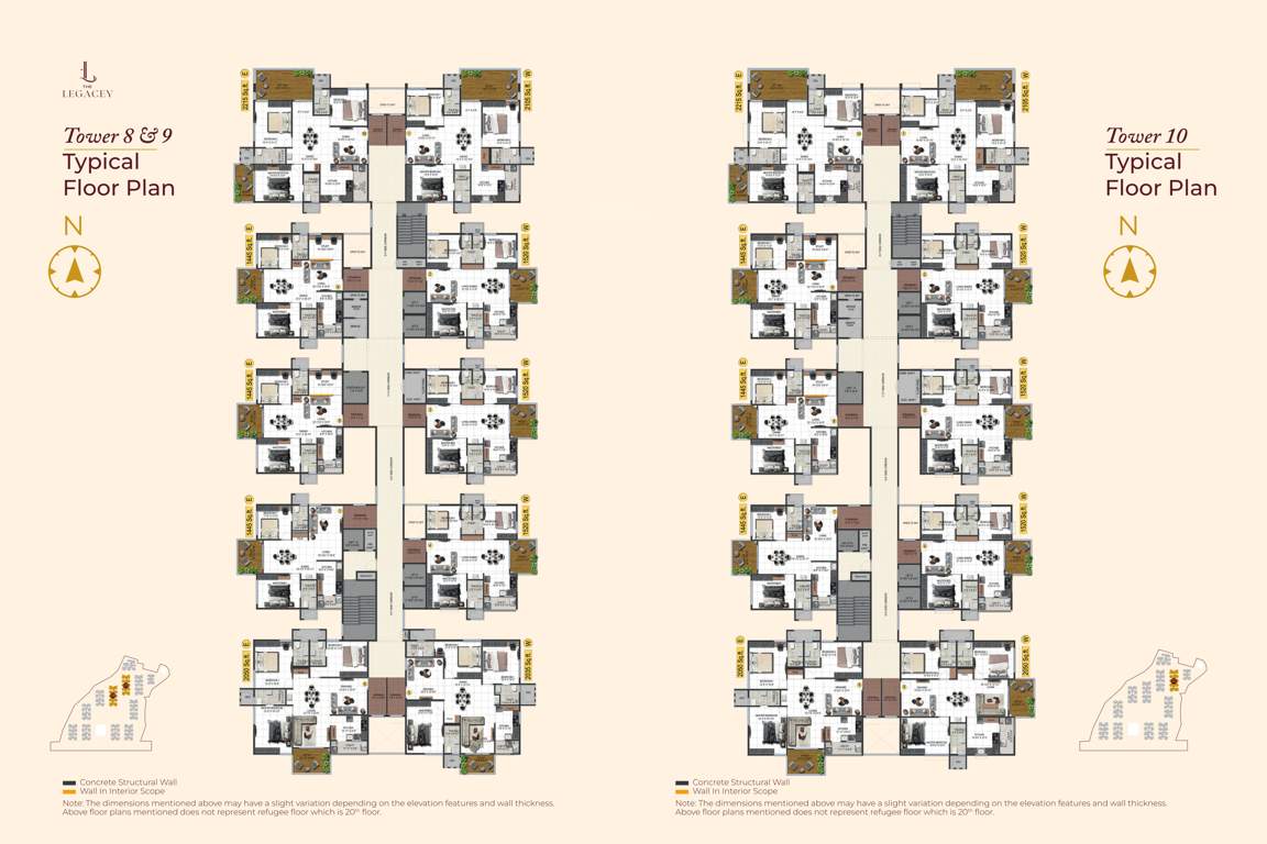  the legacey by ananda homes Tower 8 Cluster Plan