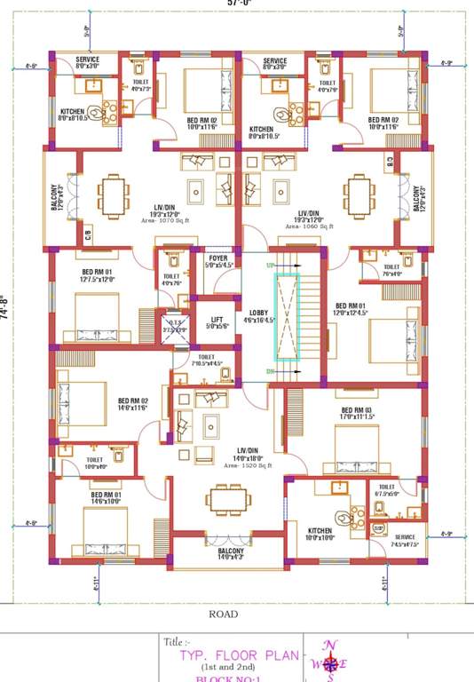  pallava garden Pallava Garden Cluster Plan For 1st To 2nd Floor