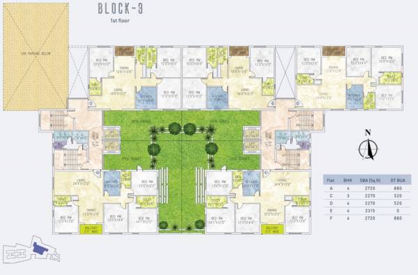  dream-one-block-3-&-4 Block 3 Cluster Plan For 1st Floor
