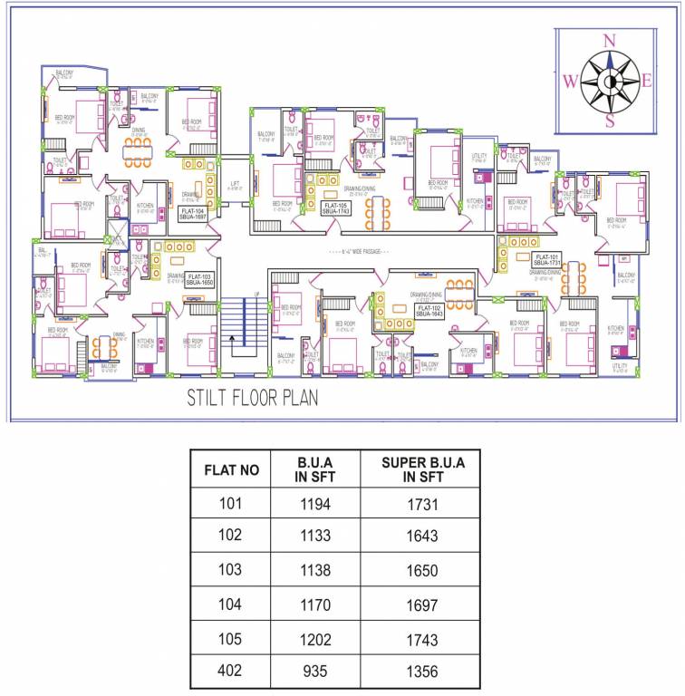  saraswati gallery Saraswati Gallery Typical Cluster Plan