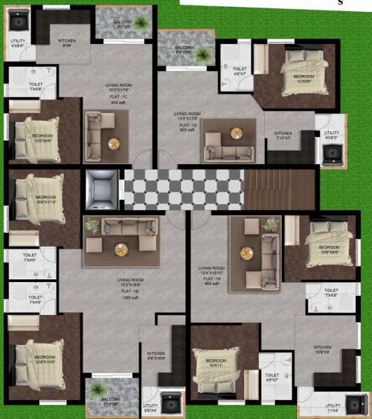  mullai Mullai Cluster Plan For Typical Floor Plan
