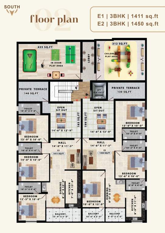  adiyogi Avittam Adiyogi Cluster Plan For 5th Floor