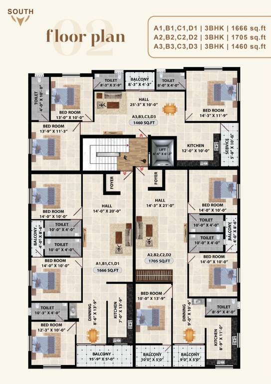  adiyogi Avittam Adiyogi Cluster Plan From 1st To 4th Floor