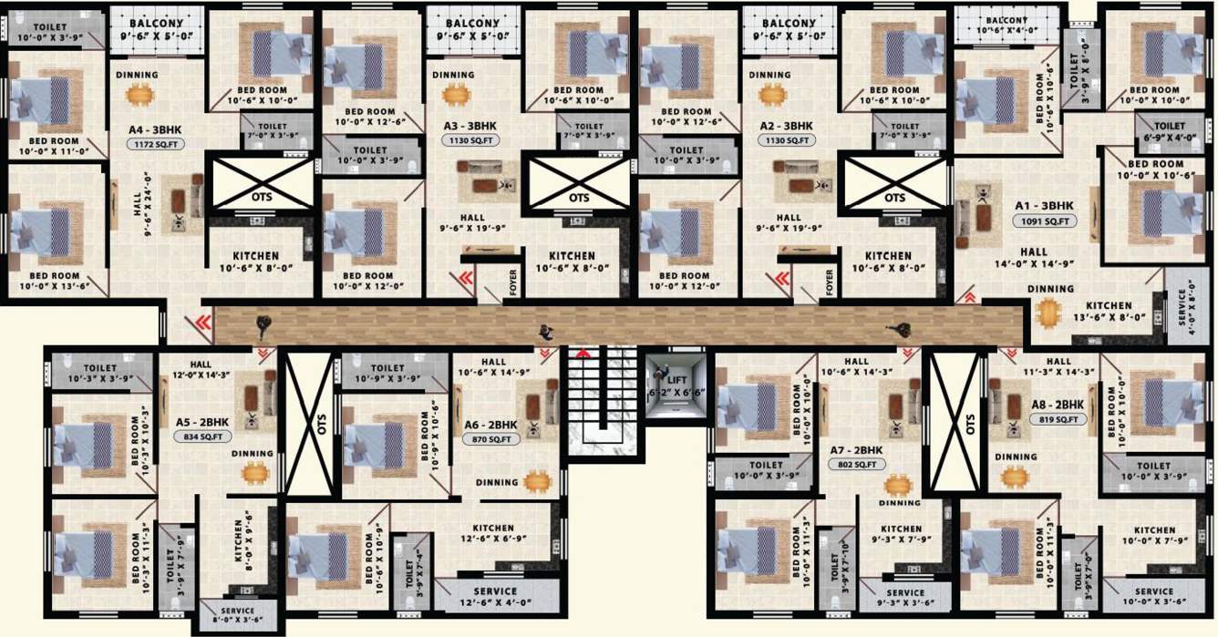  avittam adiyogi Avittam Adiyogi Cluster Plan From 1st To 4th Floor