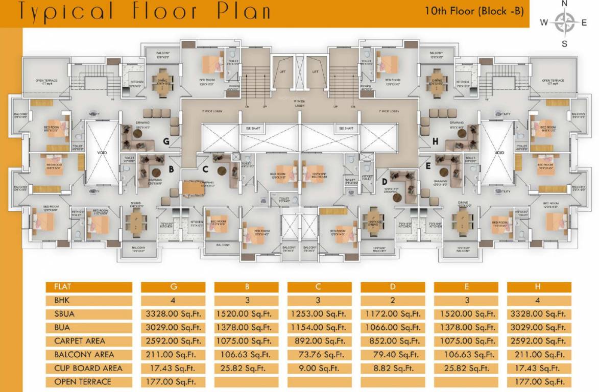  exotica Block A Cluster Plan For 10th Floor