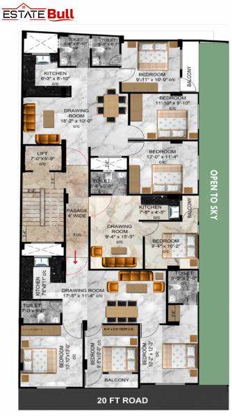  dream-home-6 Tower 1, 2 Typical Cluster Plan