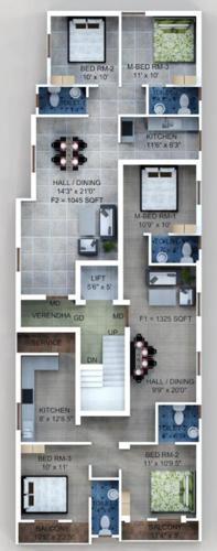  praneha-gardenia-ambattur Happy Praneha Gardenia Cluster Plan from 1st to 2nd Floor