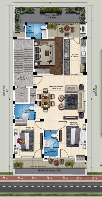 platinum floors 200 sq yard Platinum Floors 200 Sq Yard Typical Cluster Plan