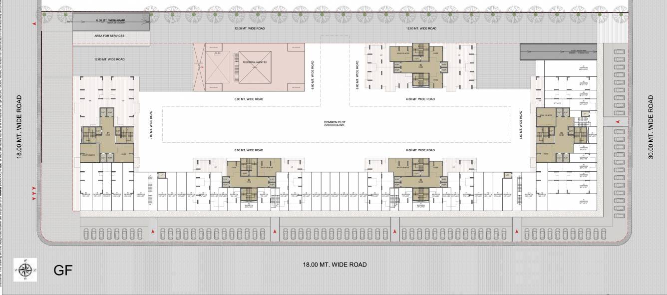  evara Block A To E Cluster Plan for ground Floor