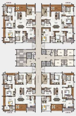  skymarq Block C,D Cluster Plan For Typical Floor Plan