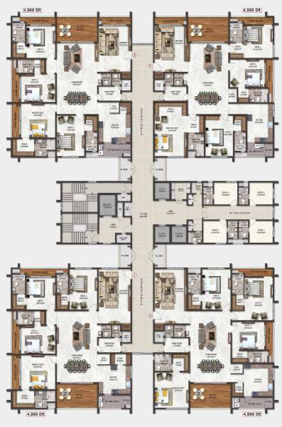  skymarq Block C,D Cluster Plan For Typical Floor Plan