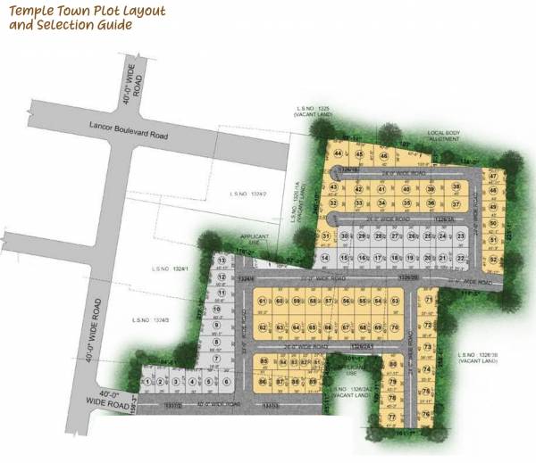  temple-town Layout Plan
