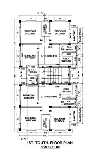  kajiranga-co-op Kajiranga Co Op Cluster Plan from 1st to 4th Floor