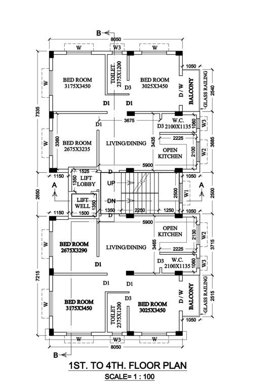 kajiranga co op Kajiranga Co Op Cluster Plan from 1st to 4th Floor