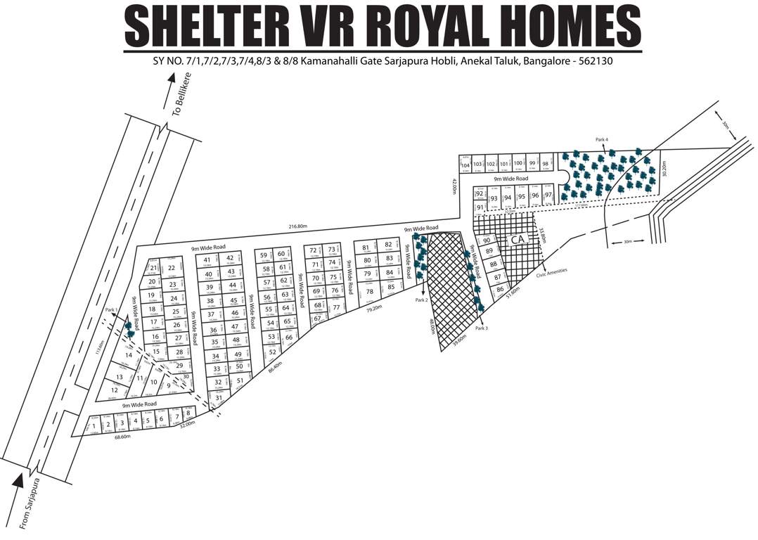  vr royal homes Layout Plan