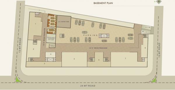  shanti-shukra Cluster Plan for Basement Floor