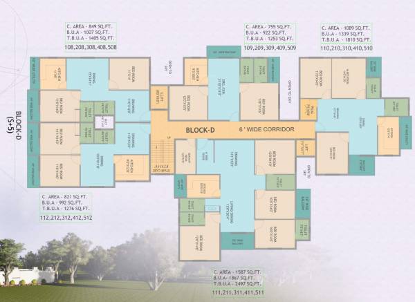  essen-raj-manohar-residency Block A Cluster Plan For Typical Floor Plan