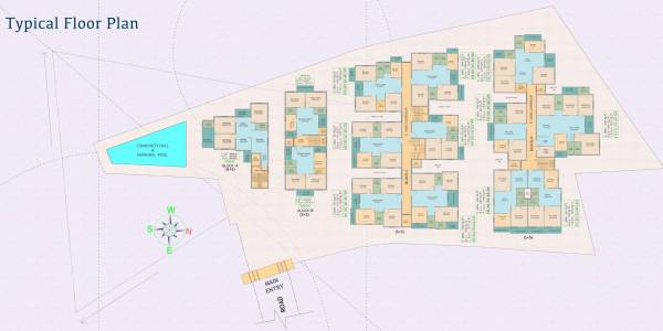  essen-raj-manohar-residency Block A Cluster Plan For Typical Floor Plan