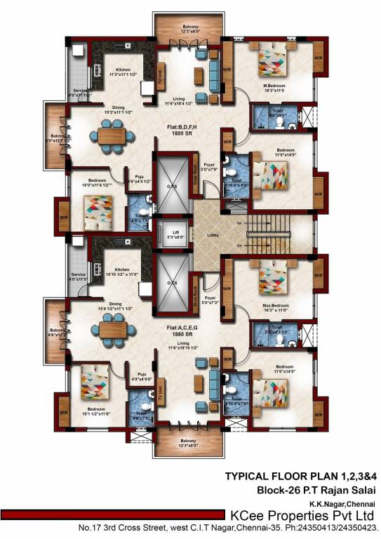  bhavyam phase 2 KCee Bhavyam Phase 2 Cluster Plan from 1st to 4th Floor