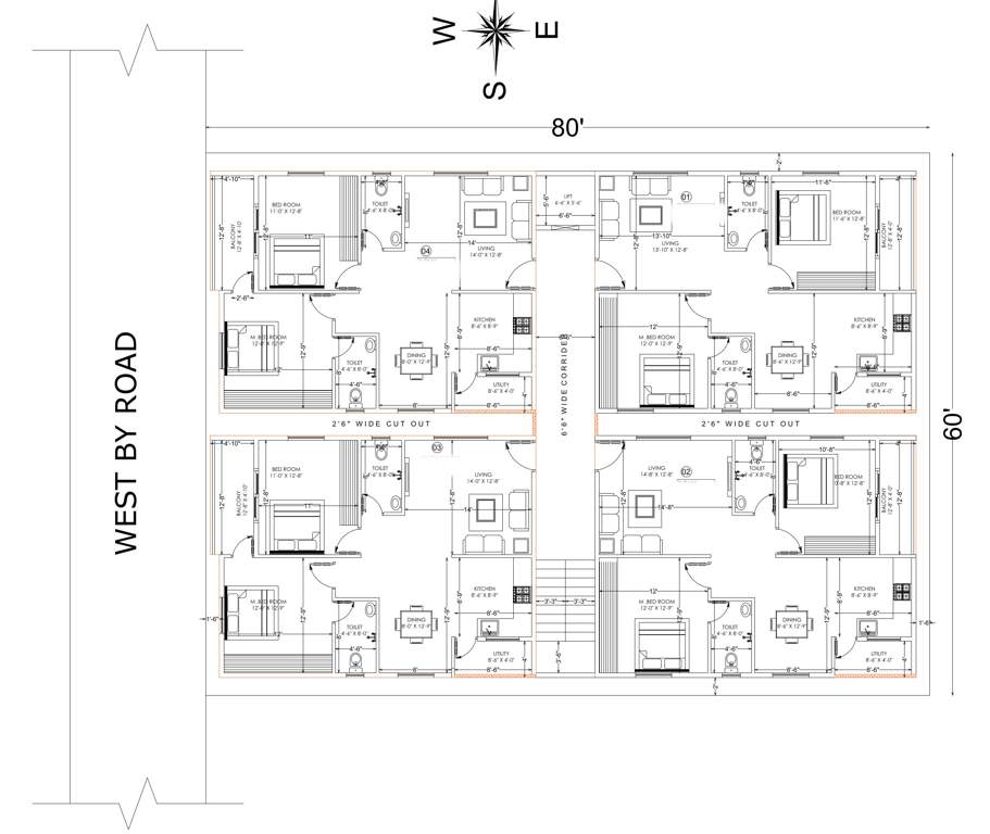  nexus homes Nexus Homes Cluster Plan from 1st to 5th Floor