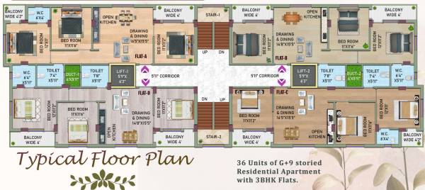  indraprastha Indraprastha Cluster Plan from 1st to 9th Floor