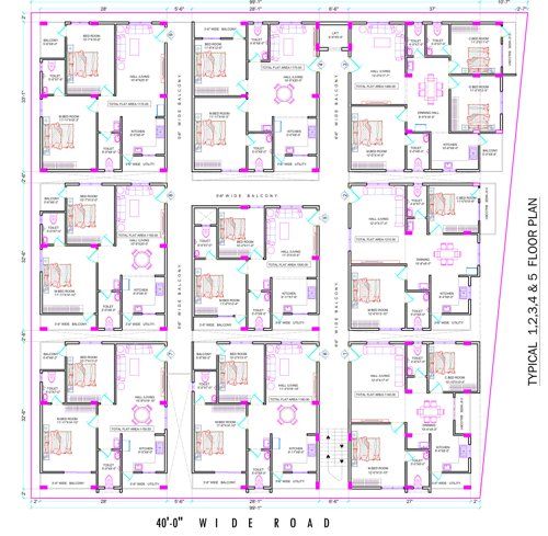  mythri Mythri Cluster Plan from 1st to 5th Floor