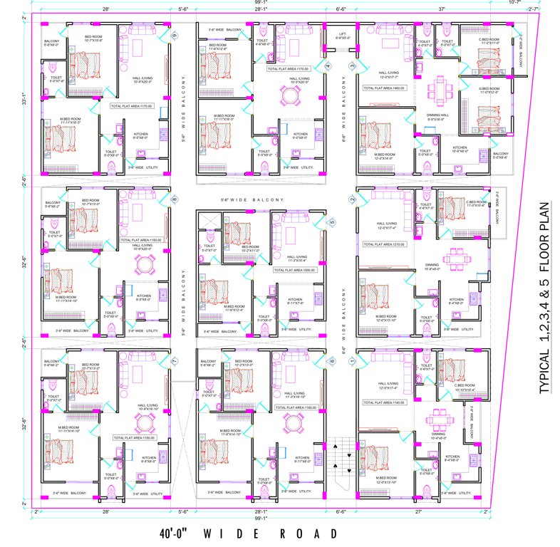  mythri Mythri Cluster Plan from 1st to 5th Floor