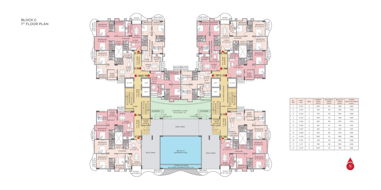  nivam Block C Cluster Plan for 1st Floor