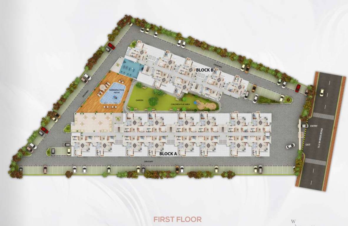  piya hill view Block A And B Cluster Plan for 1st Floor